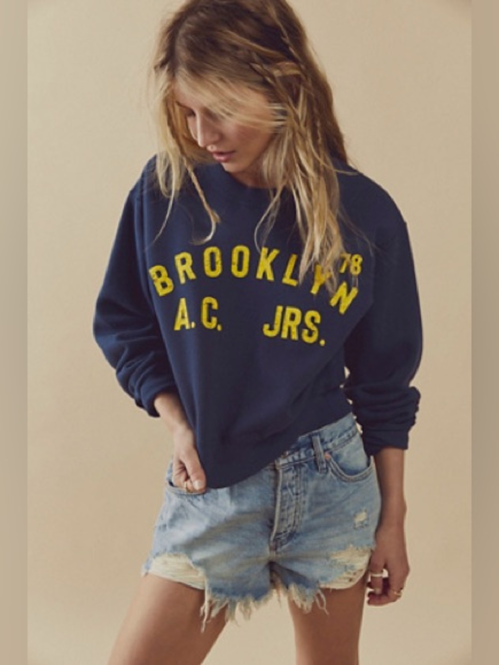 Free People Riley Vintage Brooklyn graphic sweatshirt - Picture 2 of 11